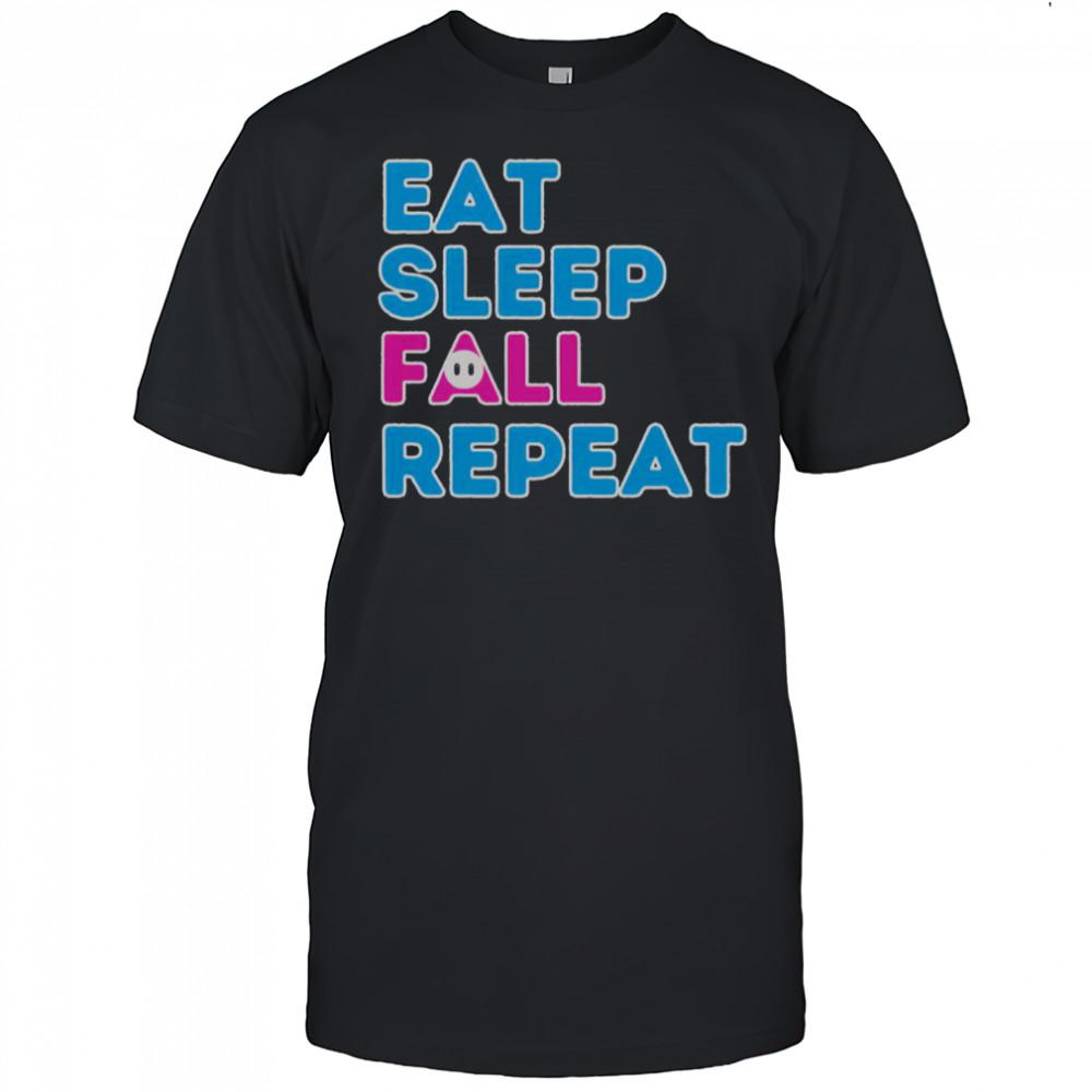 Eat Sleep Fall Repeat Video Game Guys Video Gamer T-Shirt