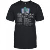 Electrician Hourly Rate Funny Electricity Electrical Worker T-Shirt