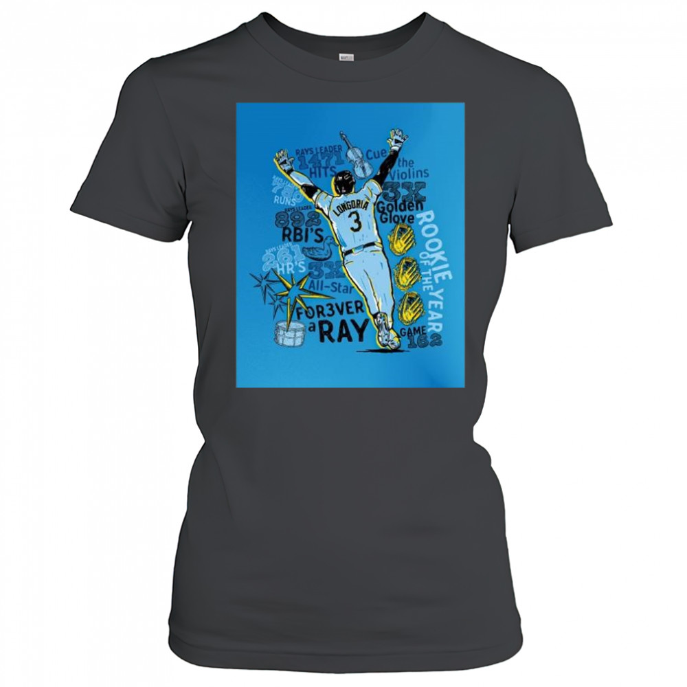 Evan Longoria returns on June 7 to officially retire as a Tampa Bay Ray-Rays Leader 1471 Hits t-shirt