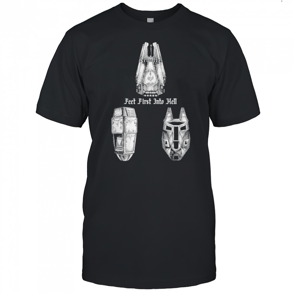 Feet First Into Hell Drop Pods Threat Llama T-shirt