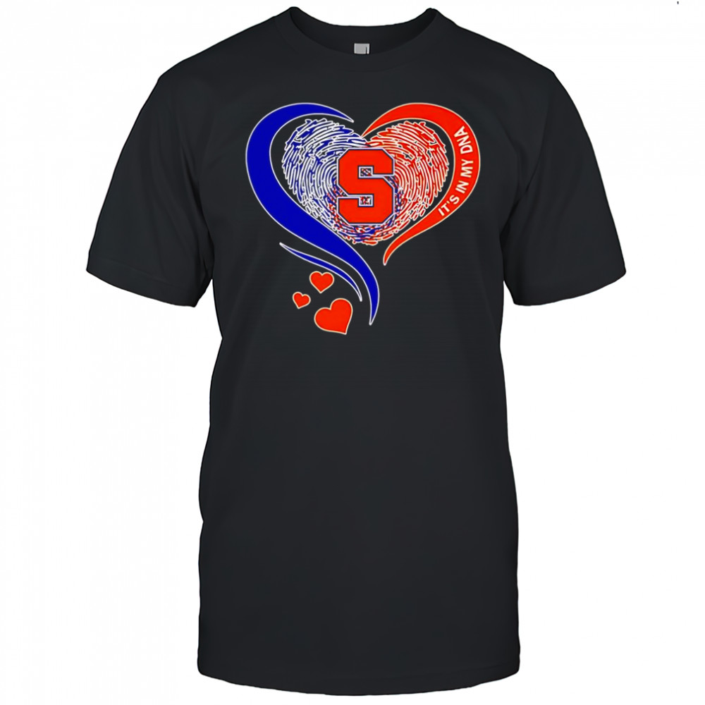Fingerprint heart it’s in my DNA Syracuse Orange shirt