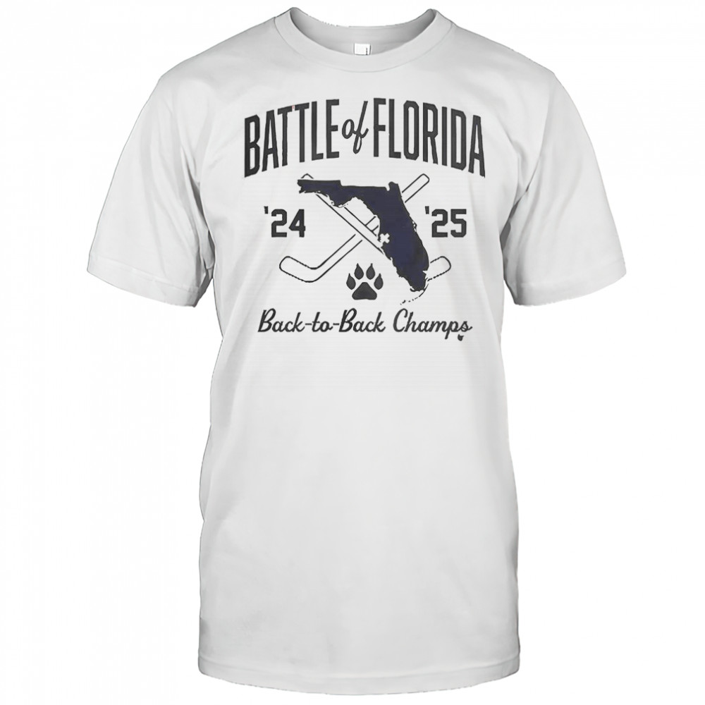 Florida Hockey Battle Of Florida Back To Back Champs T-Shirt
