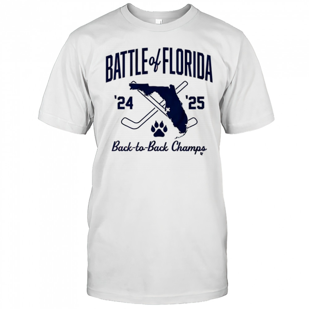 Florida Panthers Hockey Battle of Florida Back-to-Back Champs 2025 Graphic t-shirt