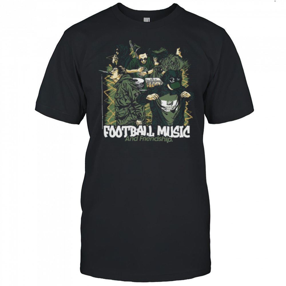 Football Music and Friendship Graphic T Shirt