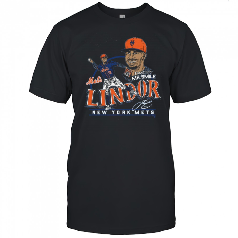 Francisco Lindor Mr. Smile New York Mets Graphic Player Signature t-shirt