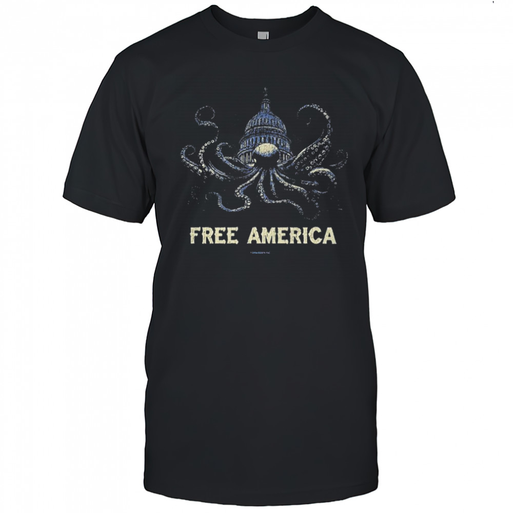 Free America Octopus T-shirt
