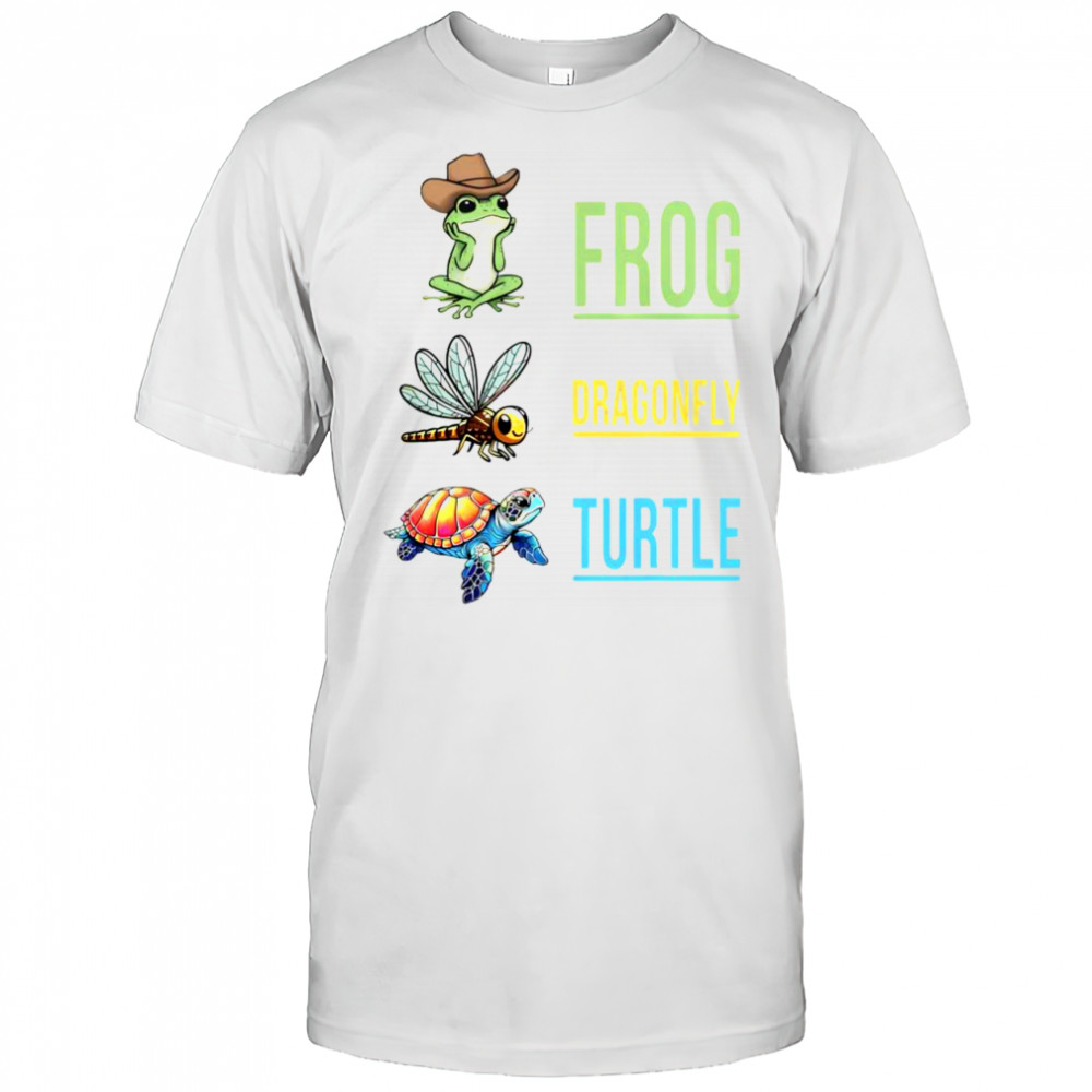 Frog Dragonfly Turtle T-Shirt
