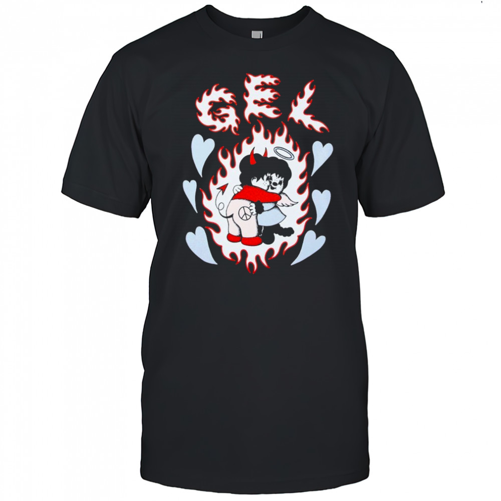 Gel Monchichi Heart Flames T-shirt