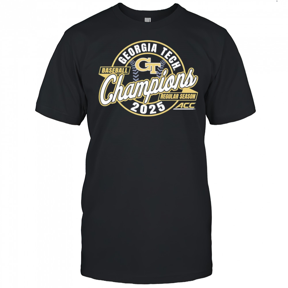 Georgia Tech Yellow Jackets 2025 ACC Baseball Regular Season Champions shirt