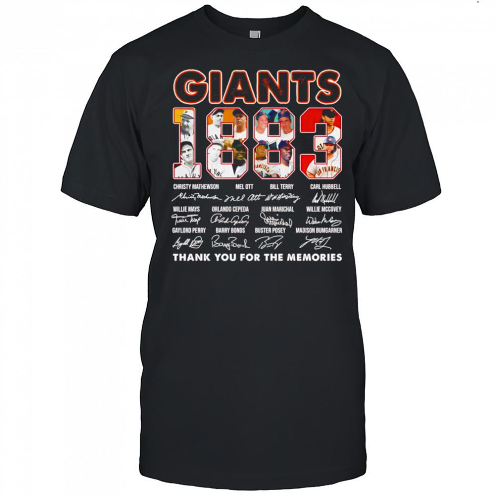 Giants 1883 thank you for the memories shirt