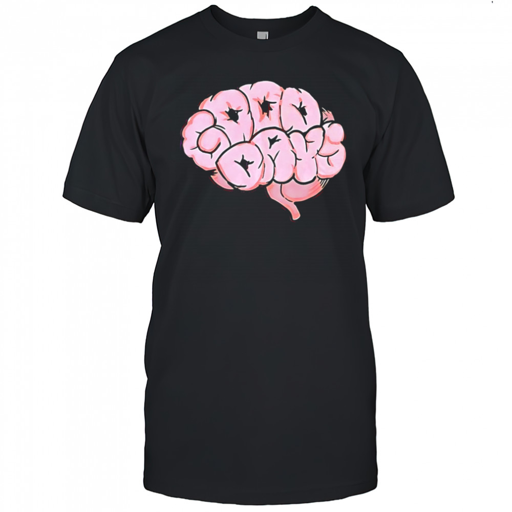 Good Days Brain Puff-Print shirt