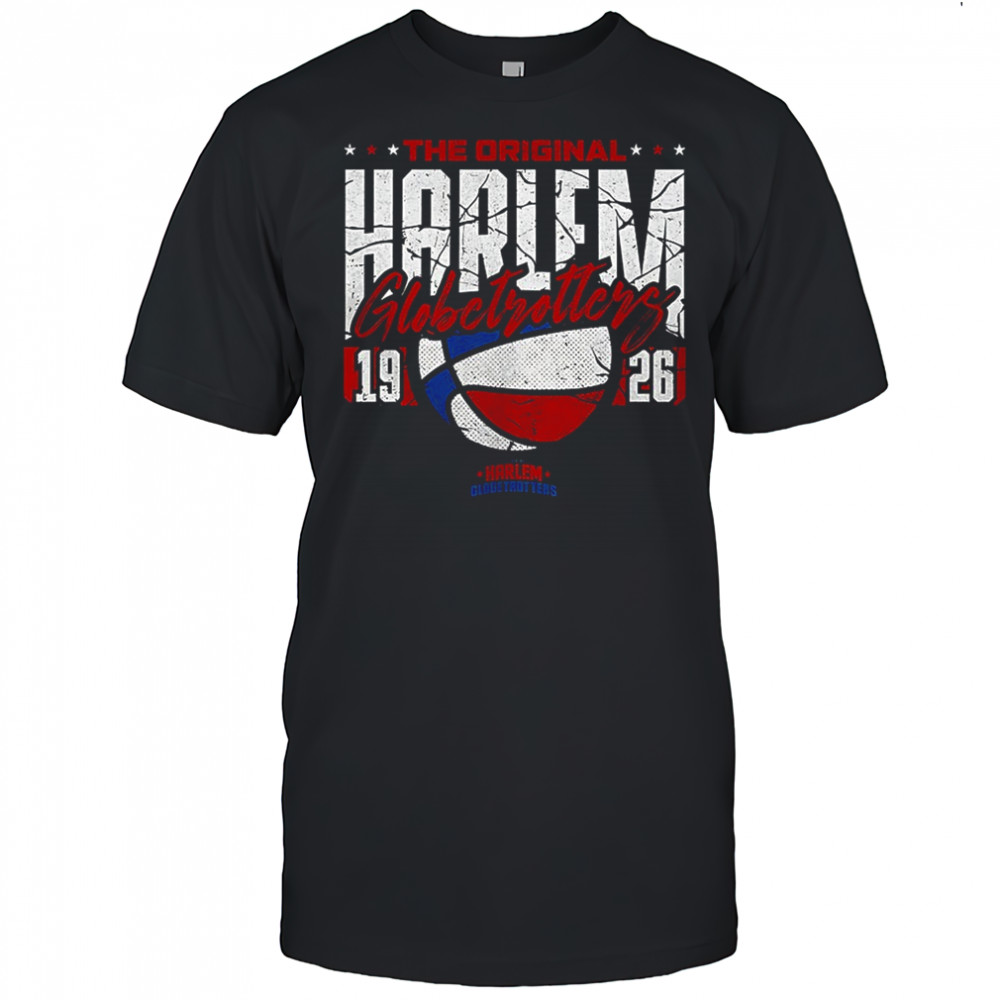 Harlem Globetrotters cracked font 1926 shirt