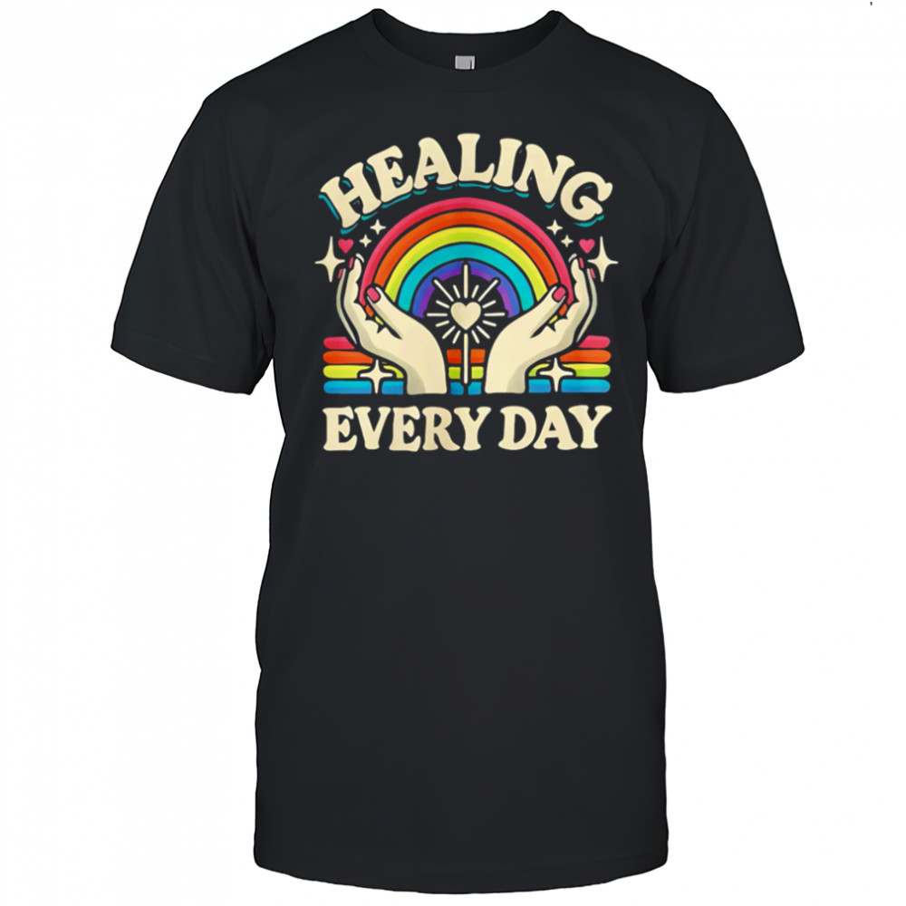 Healing Every Day rainbow vintage shirt