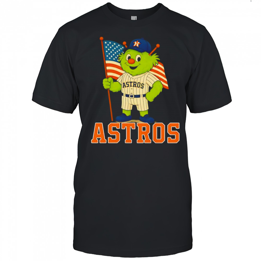 Houston Astros Orbit mascot American flag shirt