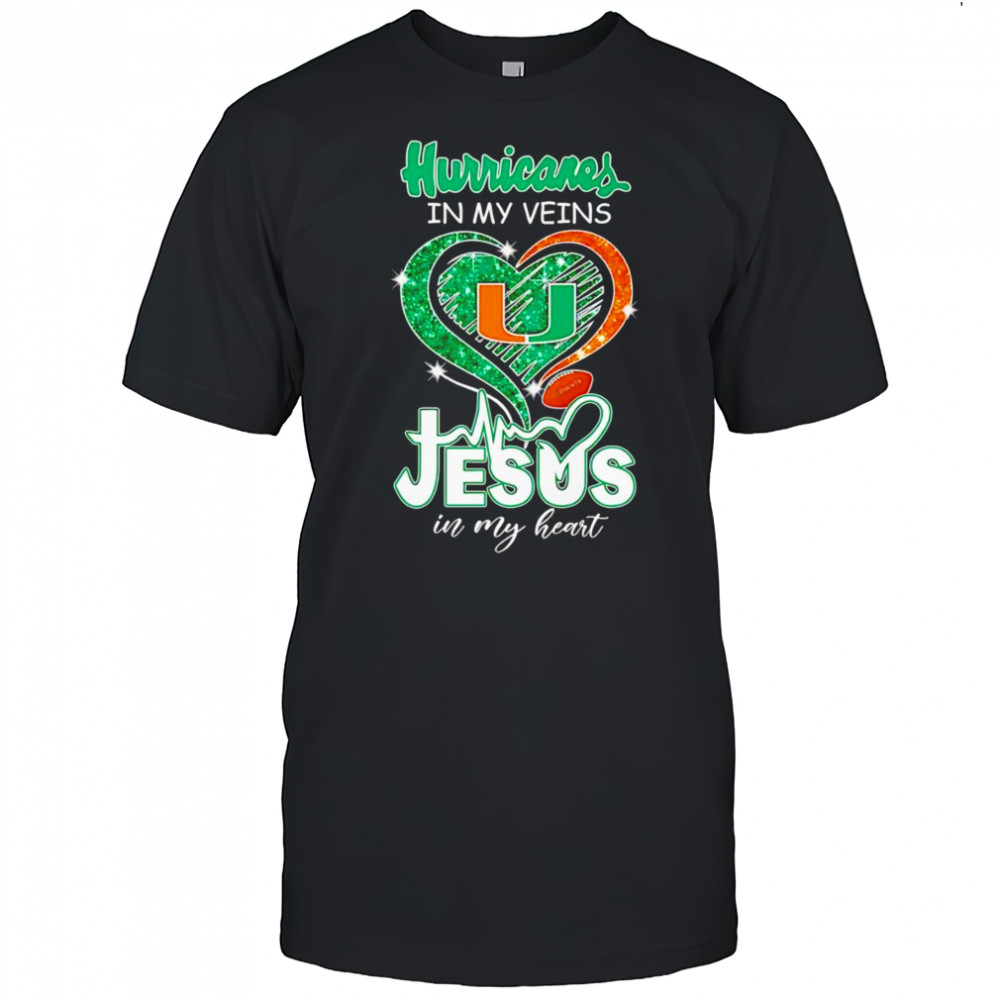 Hurricanes in my veins Jesus in my heart diamond shirt