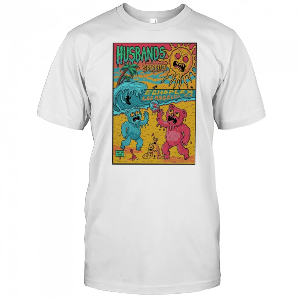 Husbands And Spaceface May 28 2025 The Echoplex in Los Angeles CA Shows Poster shirt