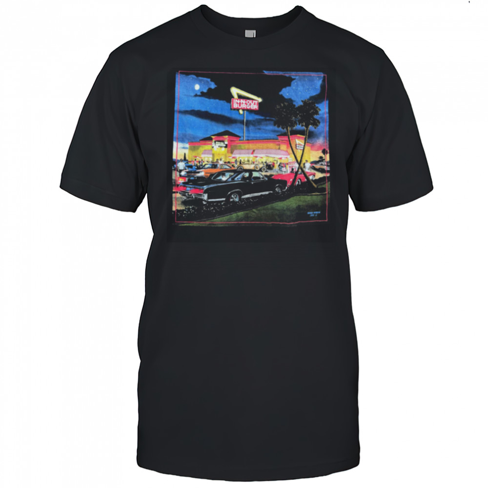 In N Out Burger Vintage Graphic with Classic Cars T Shirt