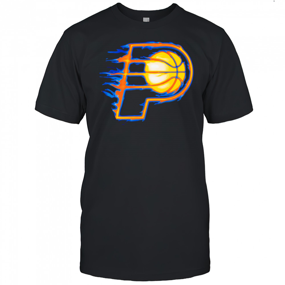 Indiana Pacers Chrome Flame logo 2025 shirt