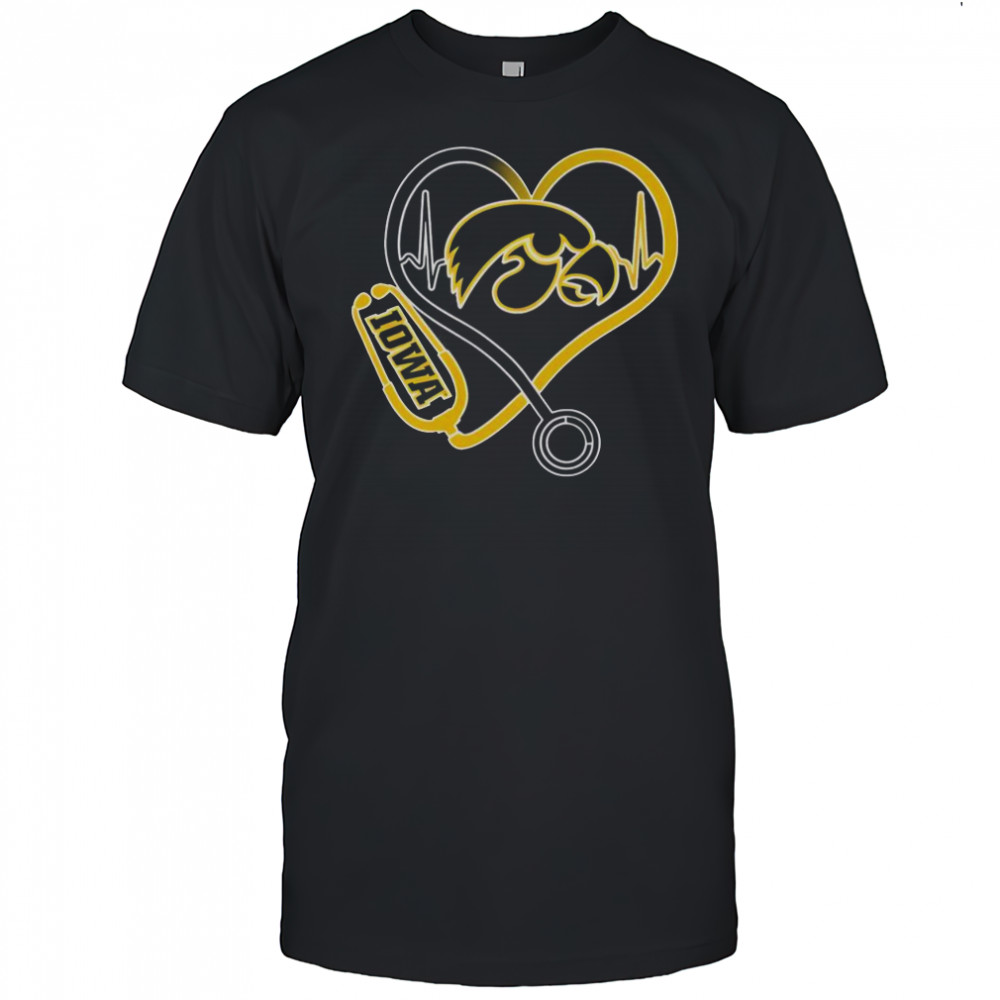 Iowa Hawkeyes Caring Hearts Nurses T-Shirt