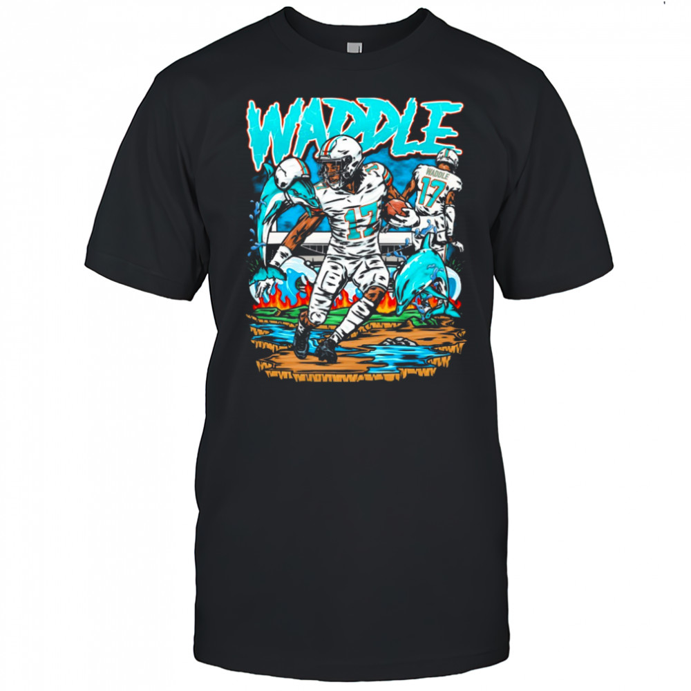 Jaylen Waddle Miami Dolphins NFL Planet Euphoria Art 2025 t-shirt