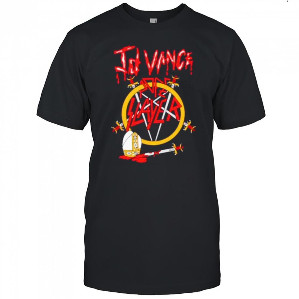 JD Vance pope slayer band swords shirt