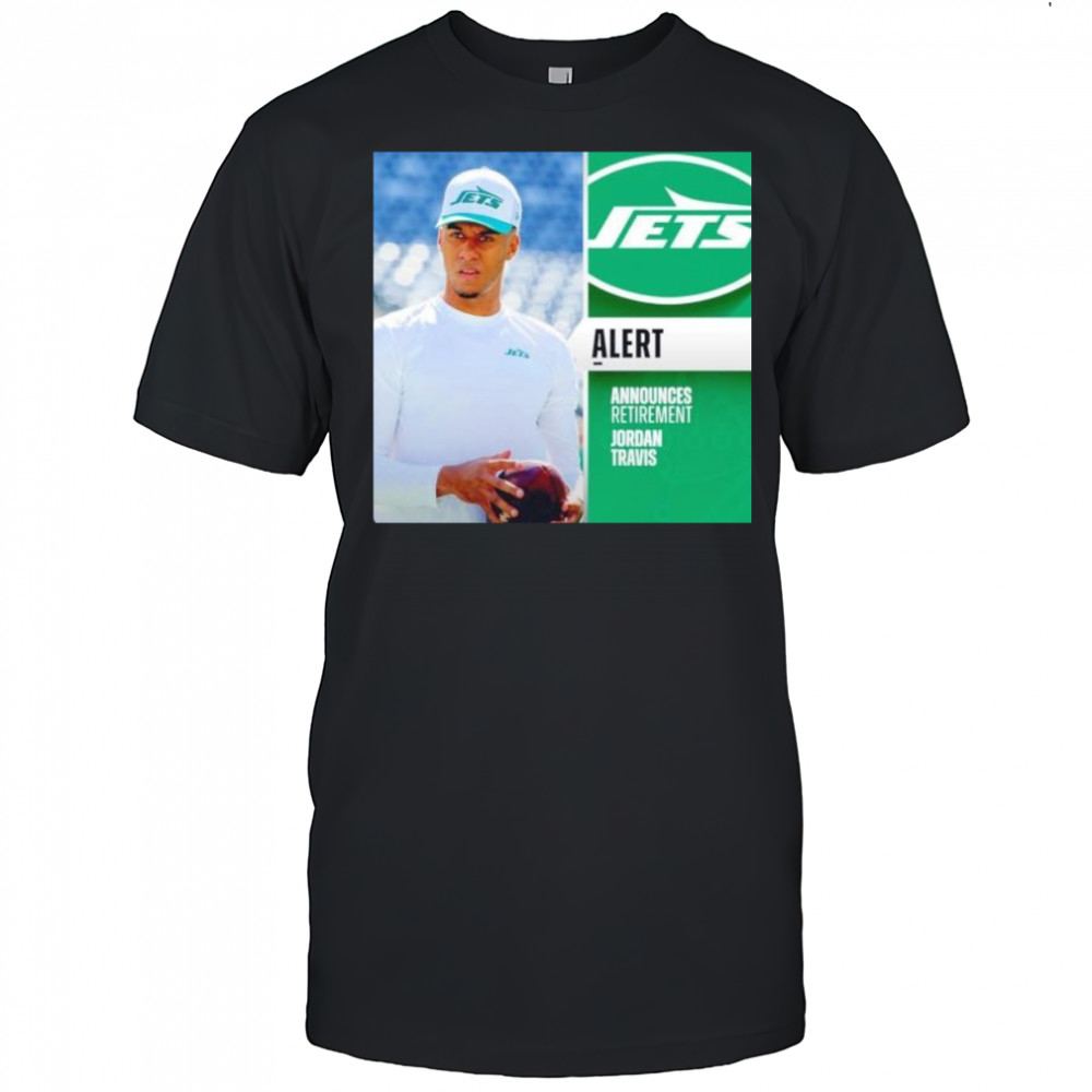 Jordan Travis alert announces retirement New York Jets shirt