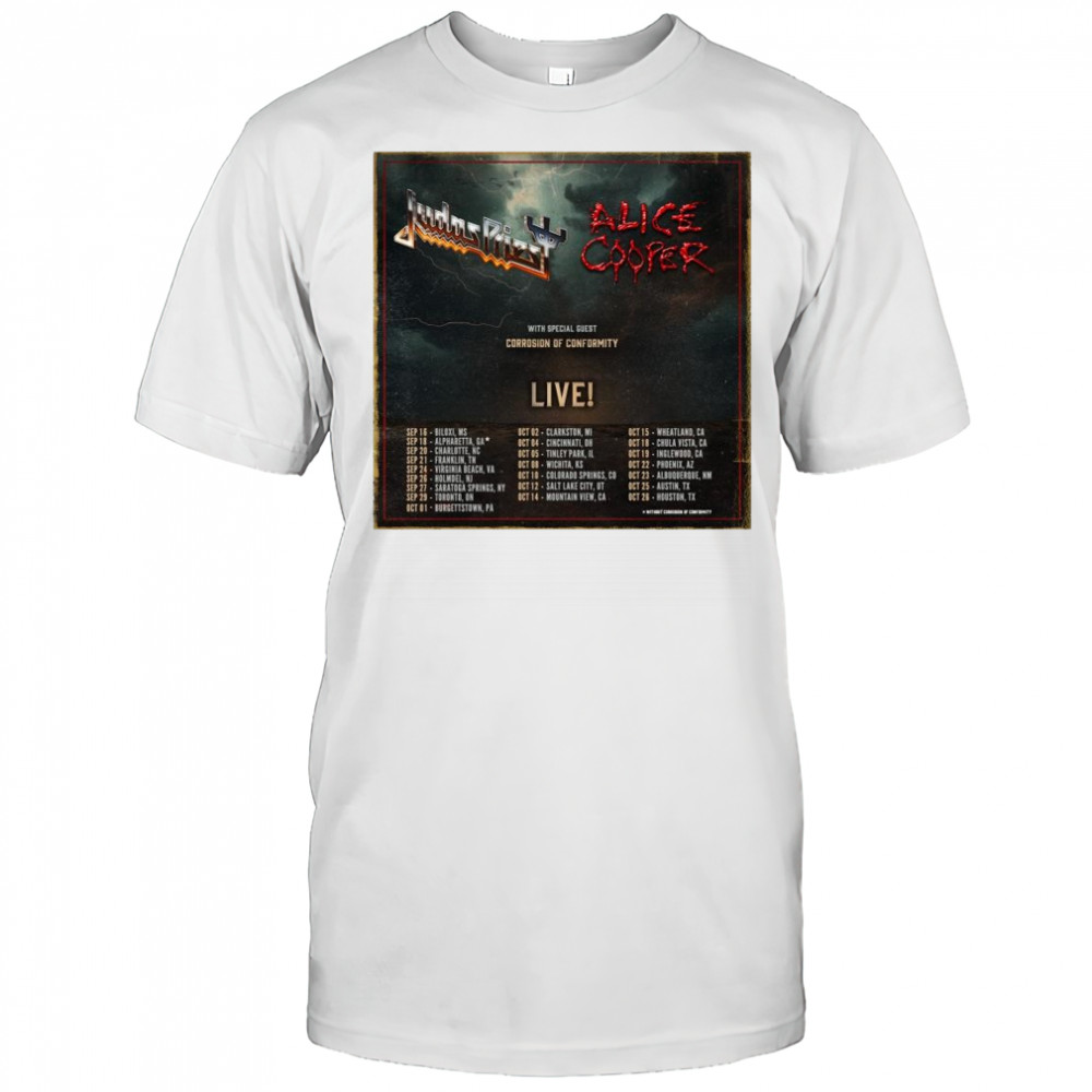 Judas Priest – Alice Cooper with Corrosion Of Conformity Sept and Oct 2025 t-shirt