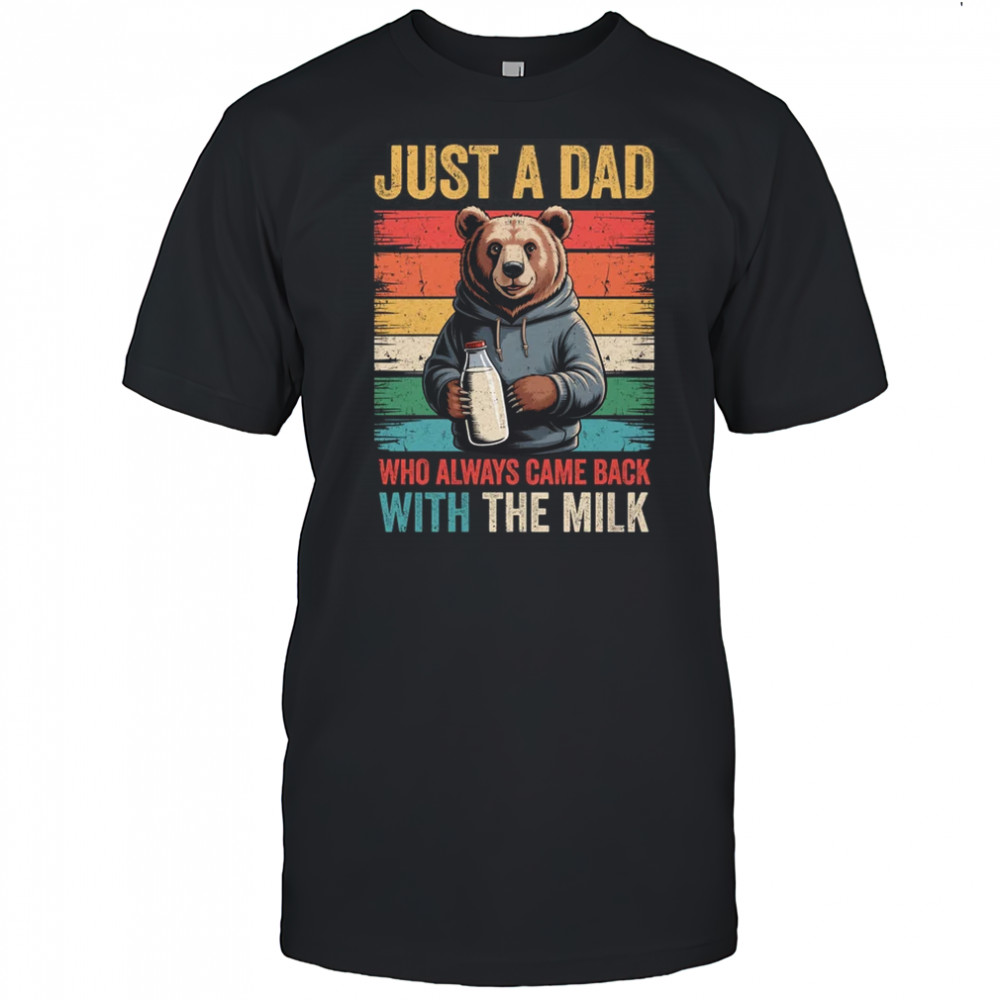 Just A Dad Who Always Came Back With The Milk Fathers Day Bear shirt