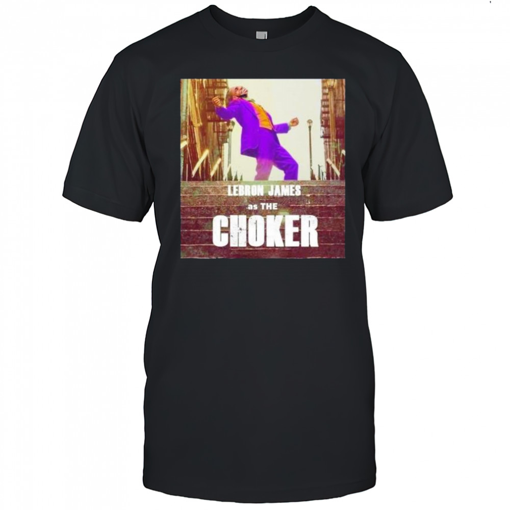 LeBron James as the choker Los Angeles Lakers shirt