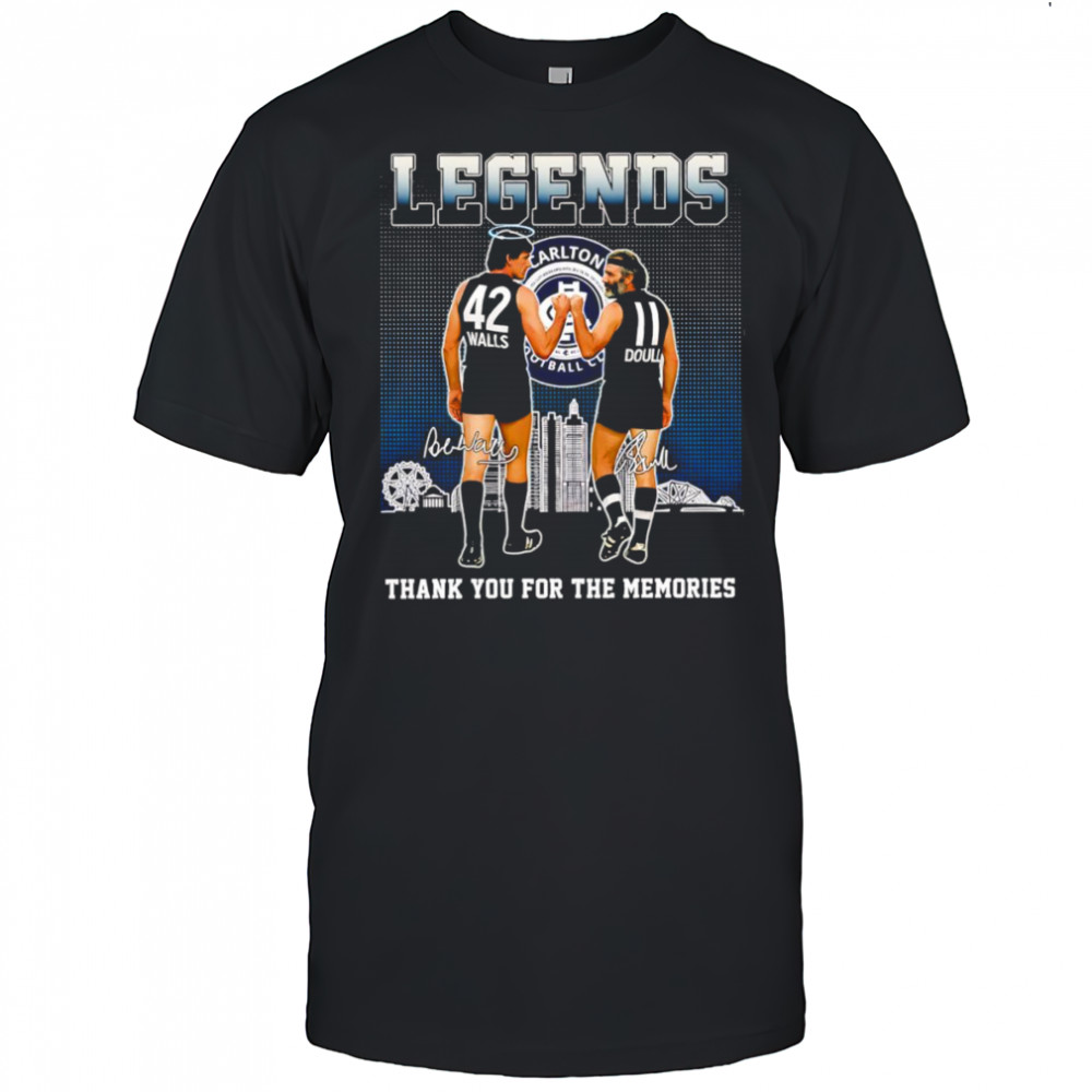 Legends Vale Robert Walls and Bruce Doull thank you for the memories shirt