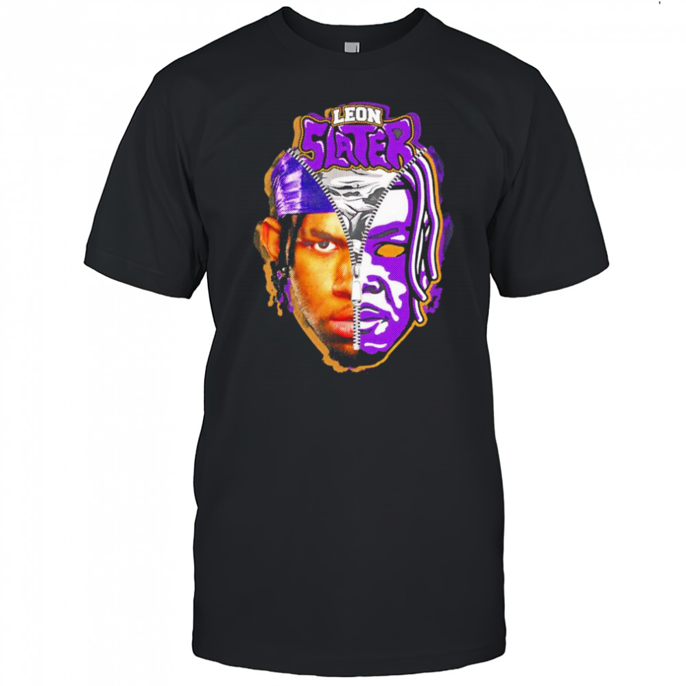 Leon Slater zip up skull shirt