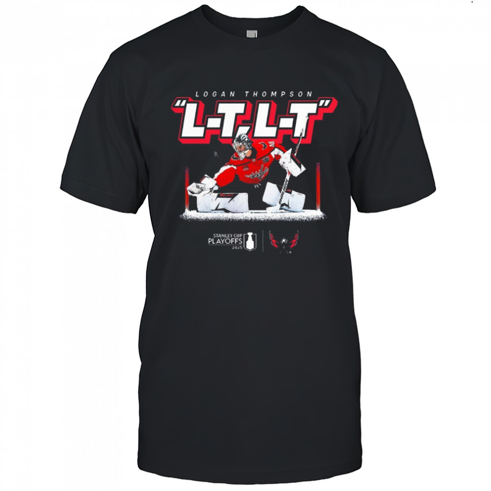 Logan Thompson Washington Capitals Hockey 2025 Stanley Cup Playoffs L-T L-T Micro Moment t-shirt Logan Thompson Washington Capitals Hockey 2025 Stanley Cup Playoffs L-T L-T Micro Moment t-shirt