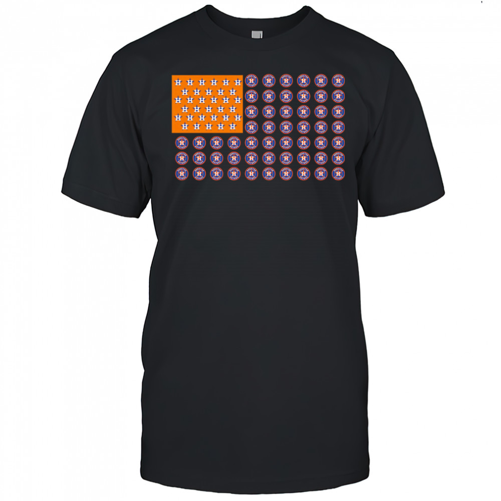 Logo Houston Astros American Flag shirt