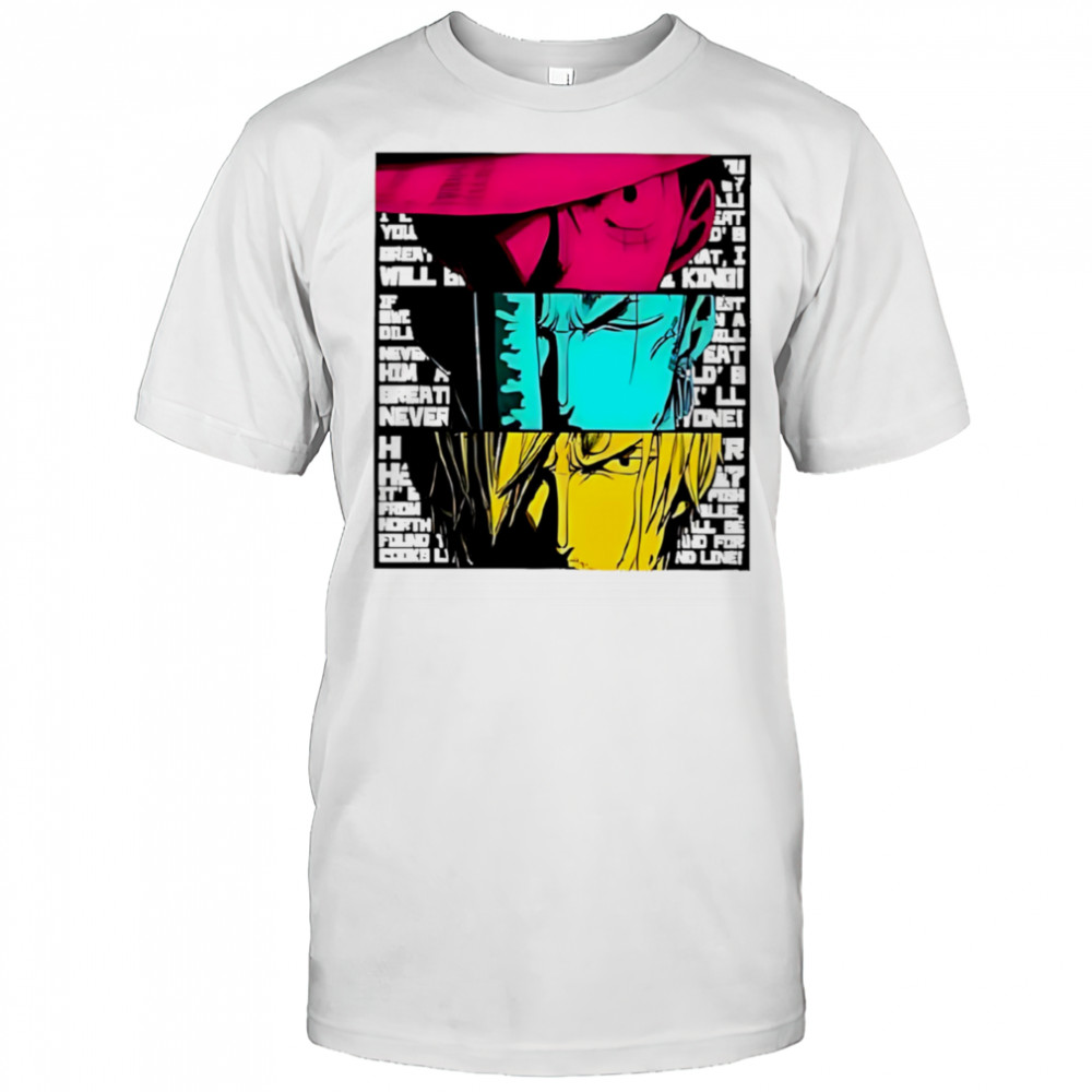 Luffy zoro and sanjI anime crew shirt
