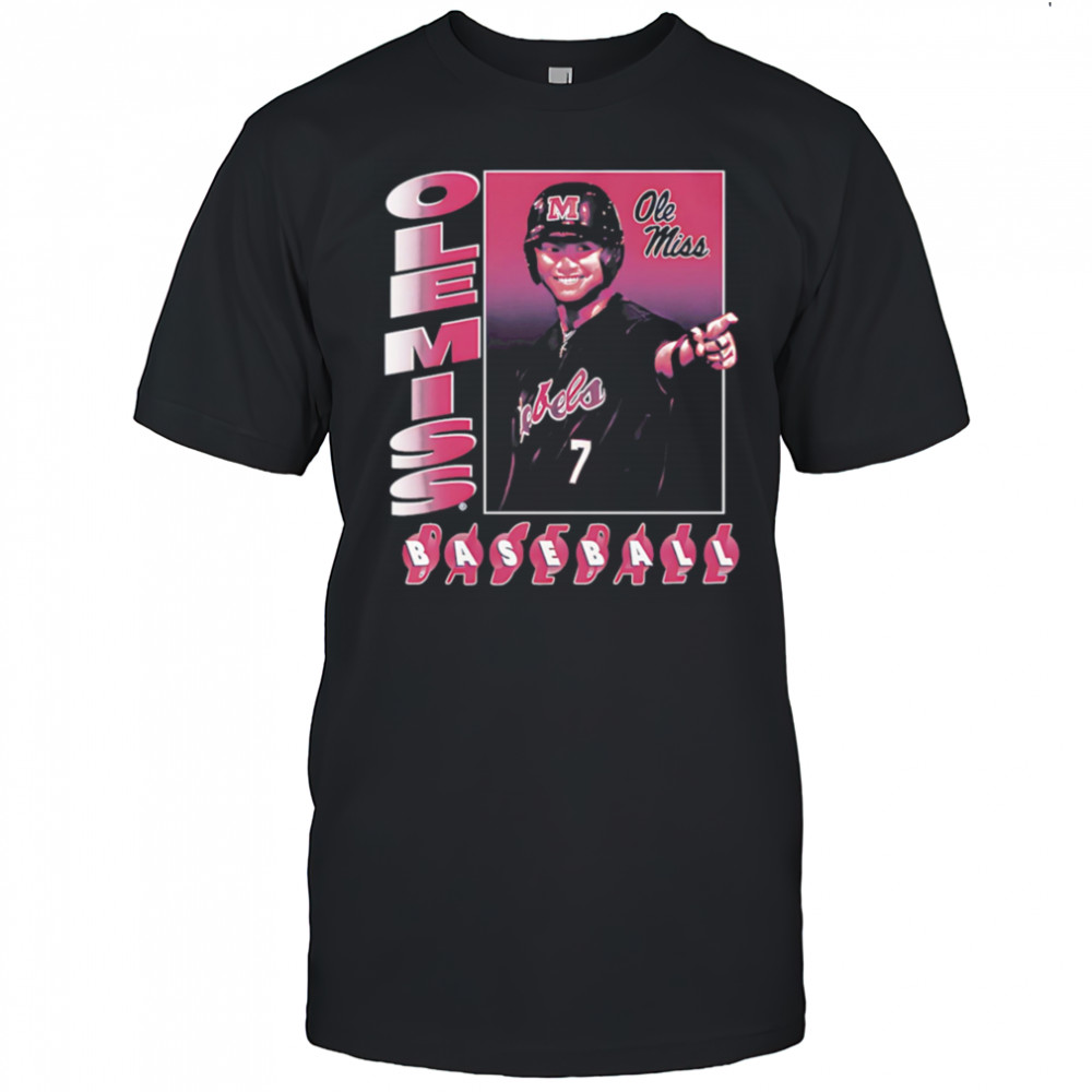 Luke Hill Ole Miss baseball box retro shirt