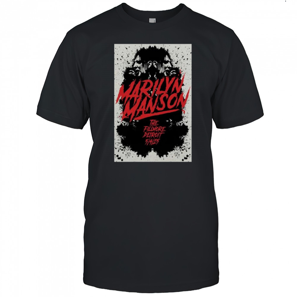 Marilyn Manson Tour May 4 2025 The Fillmore Detroit MI t-shirt