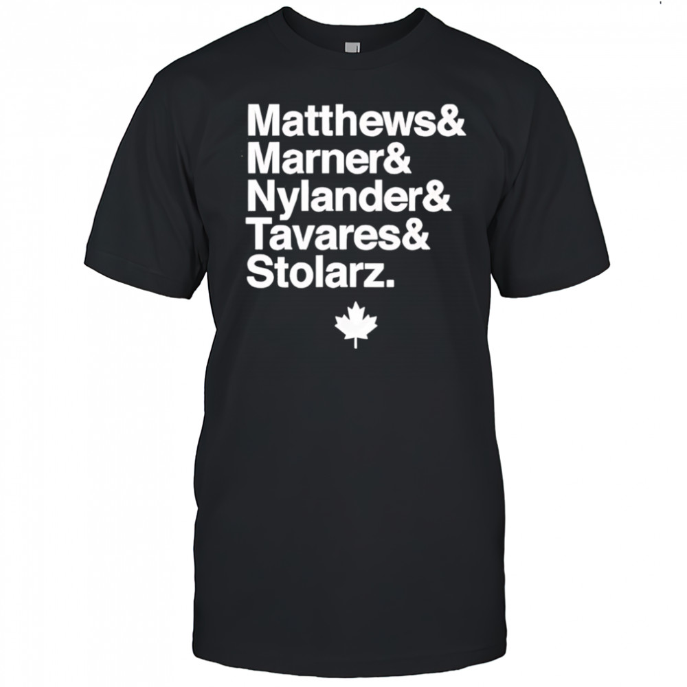 Matthews marner nylander tavares stolarz toronto hockey fan shirt