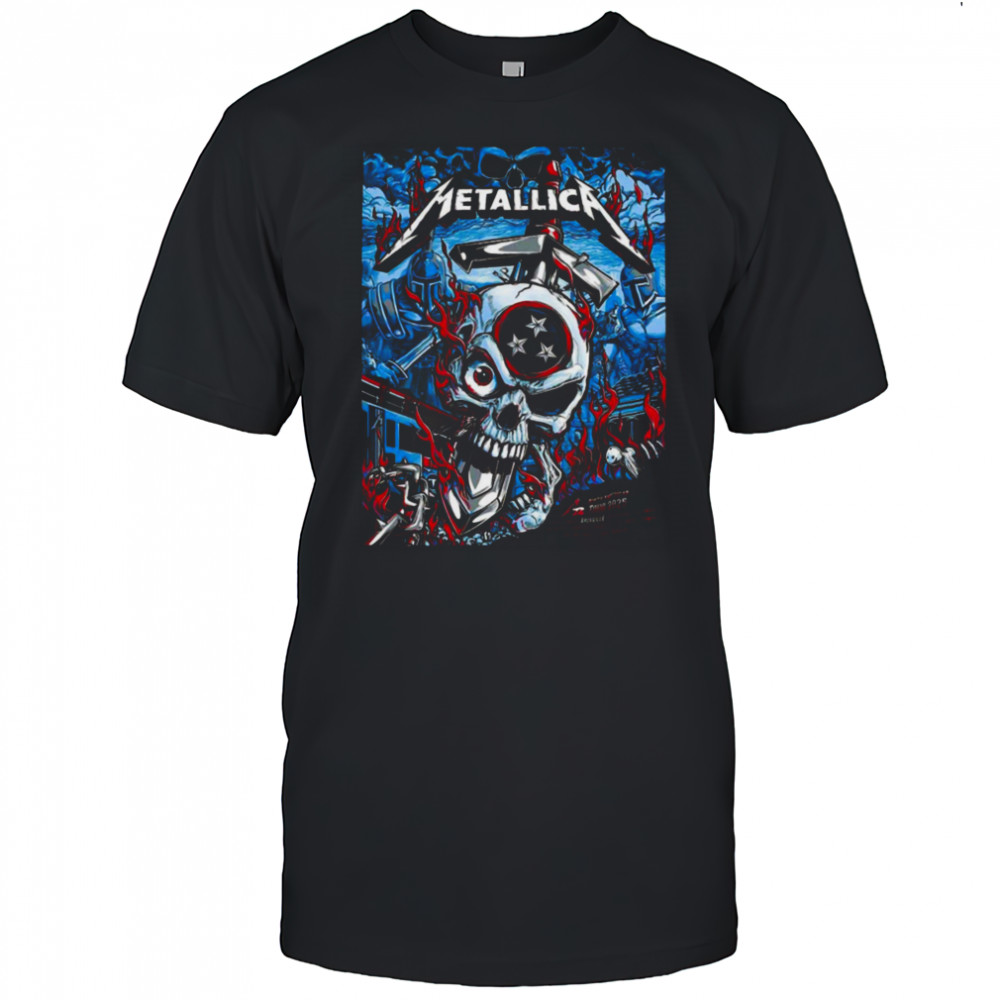 Metallica M72 Nashville Event Poster North American Tour 2025 Schedule Location Unisex T Shirt Metallica M72 Nashville Event Poster North American Tour 2025 Schedule Location Unisex T Shirt