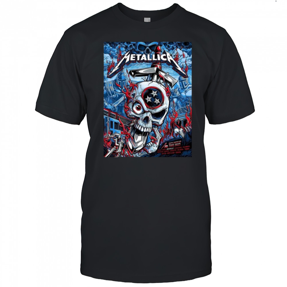Metallica M72 Nashville Exclusive Pop Up At Nissan Stadium Tennessee May 1 And 3 2025 Skull And The Sword Shirt