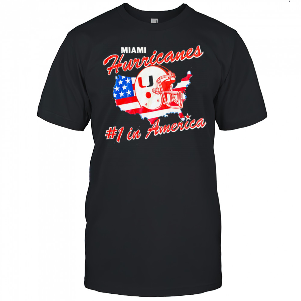 Miami Hurricanes #1 In America Helmet NCAA shirt