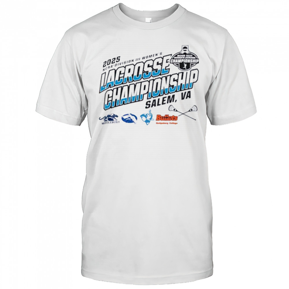 Middlebury Colby Mules Tufts University Gettysburg NCAA DIII Women’s Lacrosse Championship 2025 shirt