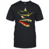 Military Fighter Plane Star Emblem Angry Shark Mouth Graphic Vintage War Art shirt
