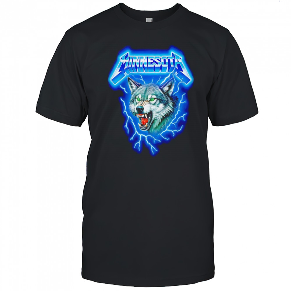 Minnesota lightning wolf shirt