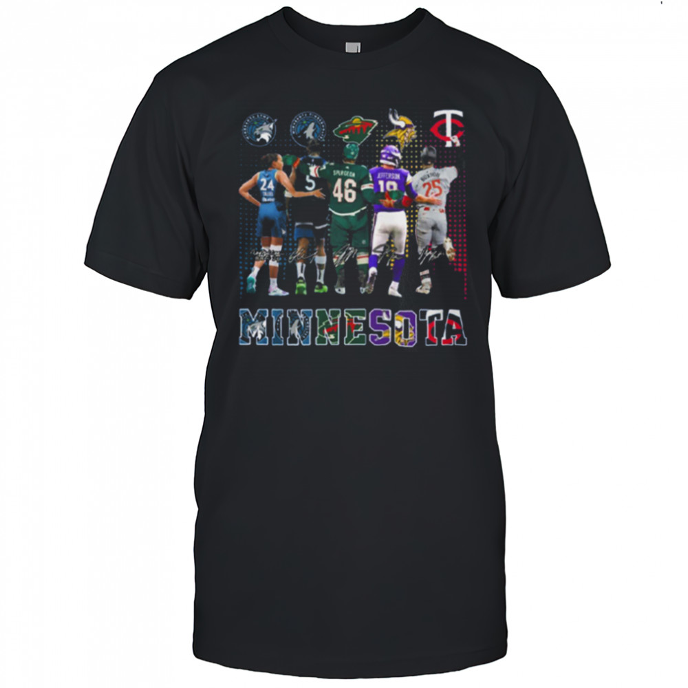 Minnesota Lynx Timberwolves Minnesota Wild Vikings Minnesota Twins T Shirt