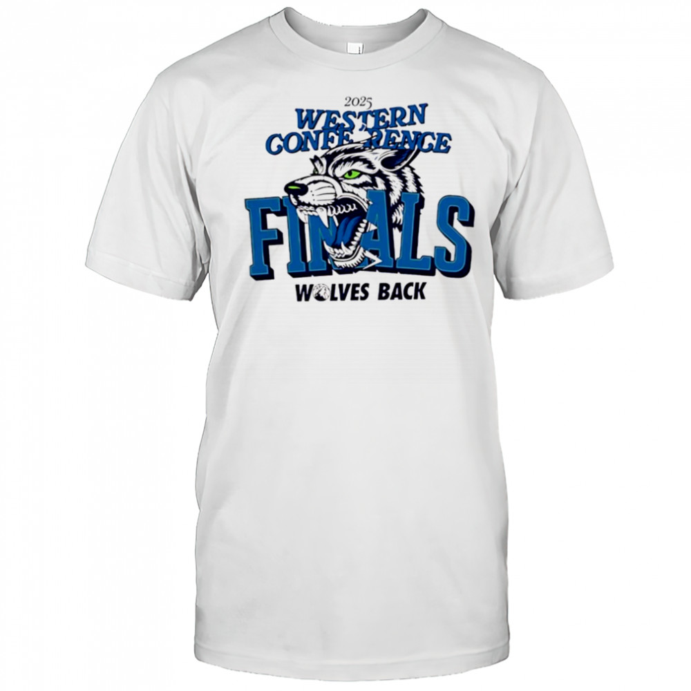 Minnesota Timberwolves 2025 Western Conference Finals Wolves back logo T shirt