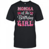 Momma Of The Birthday Girl Family Pink Coquette Bow shirt