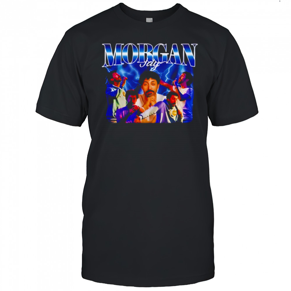 Morgan Jay blue lightning graphic shirt