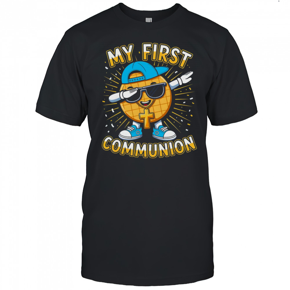 My First Communion Dabbing Wafer Funny 1st Communion Boy shirt
