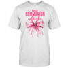 My First Communion Girls Pink Coquette Bow Christian Cute shirt