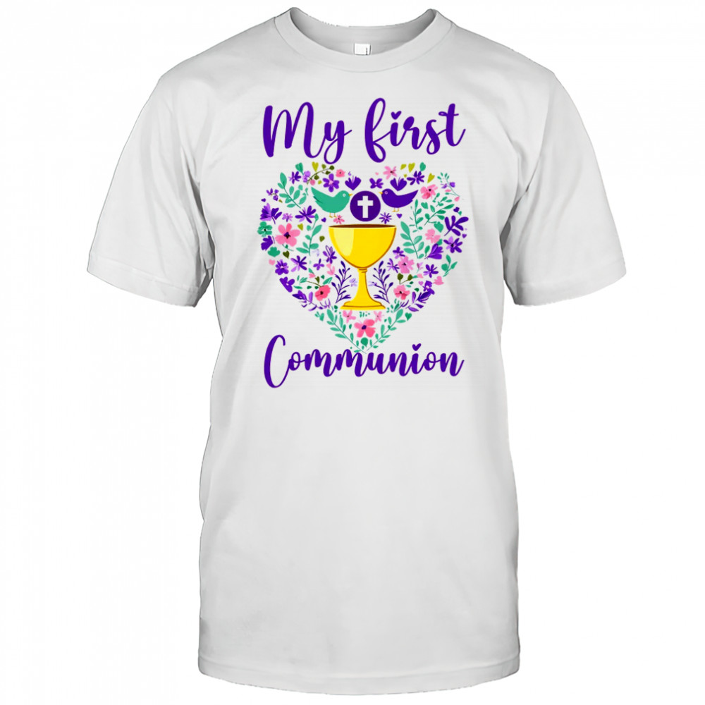 My First Holy Communion Christians And Catholic Girls Boys shirt